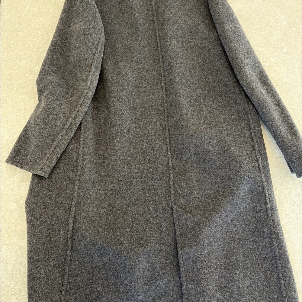 Lacoste Two-Tone Gray Wool Coat — Light Gray & Dark Gray - Picture 3 of 3